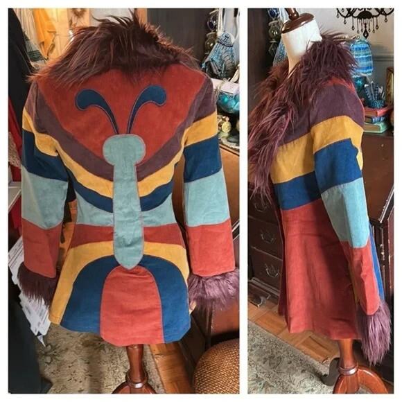 DOLLS KILL CURRENT MOOD BREAK FREE CORDUROY BUTTERFLY COAT - Picture 5 of 8